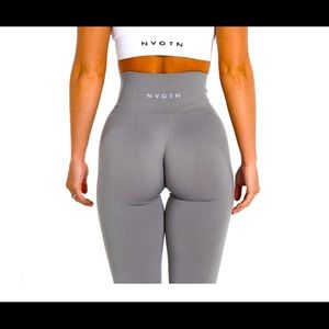 NVGTN grey solid seamless leggings